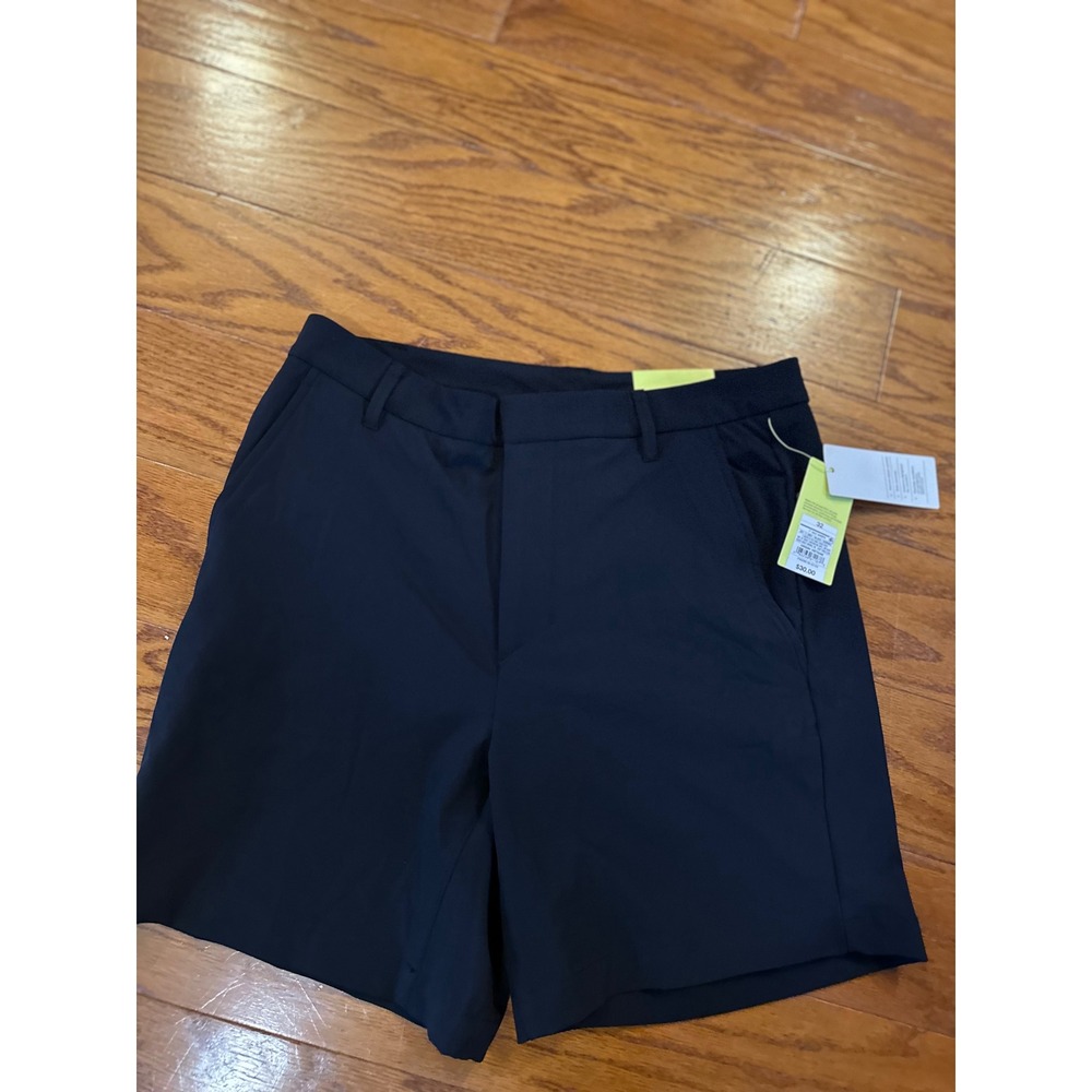 All in Motion Mens 7" Golf Shorts Black Recycled Polyester UV Protection Size 32